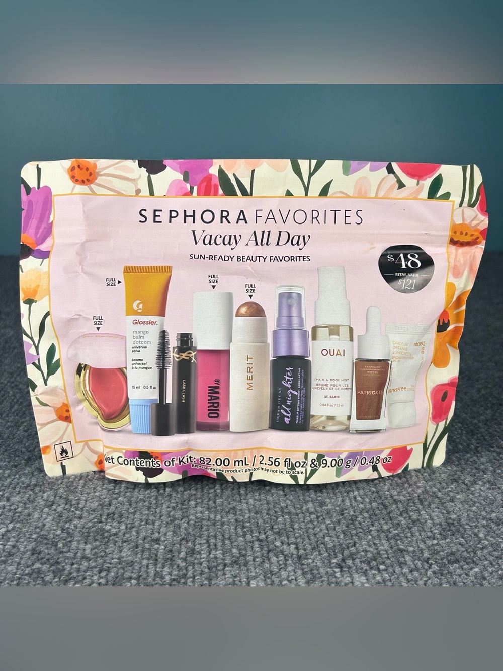 SEPHORA FAVORITES 9pc VACAY ALL DAY Set ☀️ Glossier Rare B Mario YSL Ouai SEALED